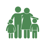 Decorative icon showing a family