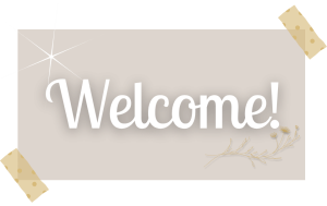 Welcome image for Edu Naturalis homepage – simple beige welcome sign.